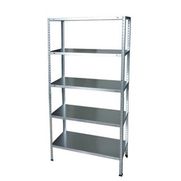 [1941172] Scaffale in metallo 5 ripiani montaggio a bulloni colore grigio metallizzato
