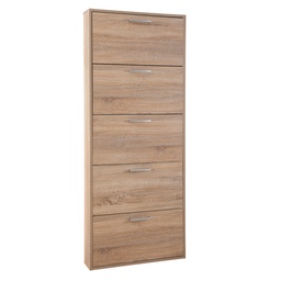 [DFL7950074] Scarpiera 5 Ribalte Singole Linea 'Lamia' Cm. 15 X 65 X H.164 - Cemento