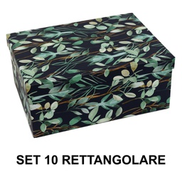 [V1225980000] Scatola cartone 1-10 foglie blu rettangolare cm37,5x29h16