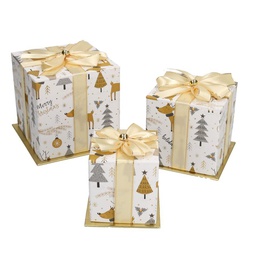 [V1221890000] Scatola cartone 1-3 bianco oro quadro cm14x14h12,5
