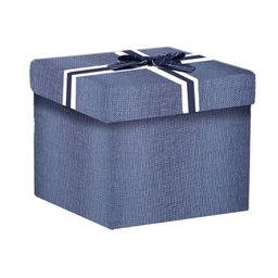 [V1224460000] Scatola cartone 1-4 blu quadro cm30x30h28