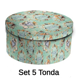 [V1217400000] Scatola cartone 1-5 conchiglie tondo cmø40,5h17,8x33