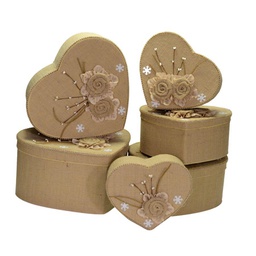 [V1217650000] Scatola cartone e juta 1-6 naturale cuore cm39x33,5h20