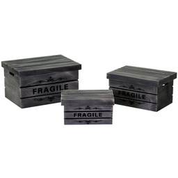 [V5033420000] Scatola legno 1-3 grigio fragile rettangolare cm42x31h24