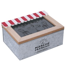 [V5960880000] Scatola legno bistrot rettangolare cm19x14h8,5