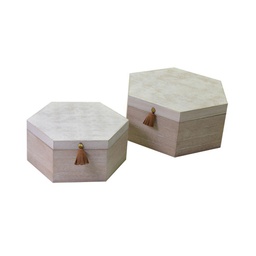 [V5921240000] Scatola legno milo 1-2 esagonale cm27,5x24h12