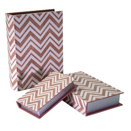 [V6160590000] Scatola libro ecopelle 1-3 marroncino cm 26x35h8