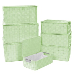 [V1225690000] Scatola poliestere 1-7 verde chiaro rettangolare cm 40x30h21