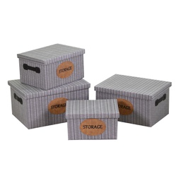 [V2320600000] Scatola tessuto 1-4 grigio rettangolarecm 40x30h22