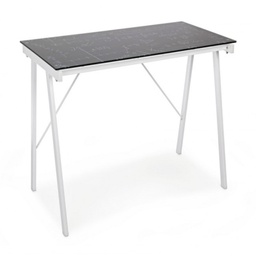[B5710318] Scrivania Young Smoke piano in vetro 113x58 cm