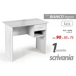 [GIC768958] Scrivania bianca ufficio cameretta cm 90 x 50 75 h