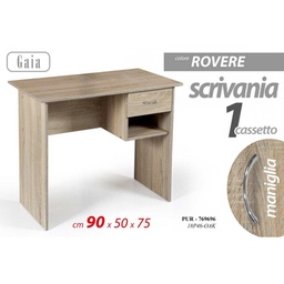 [GIC769696] Scrivania con cassetto rovere cameretta ufficio cm 90 x 50 x 75 h