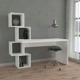 [FZ96880] (2c) Scrivania con libreria Balance bianca