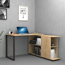 [FZ94297] Scrivania con libreria reversibile Rovere OSLO 120x60x h74 cm(OSLORO)