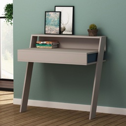 [FZ96896] Scrivania da parete Cowork tortora con cassetto 94 cm.