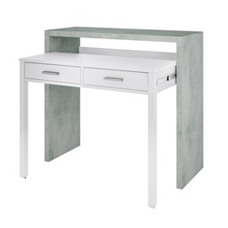[CAP96403] Scrivania estensibile salvaspazio cm 36 x 99 x 88 h bianco cemento