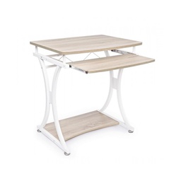 [B0710372] Scrivania per PC in acciaio Bianco VIOLET 70x55x h76 cm