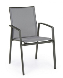 [B0662301] Sedia arredo giardino alluminio antracite Cruise