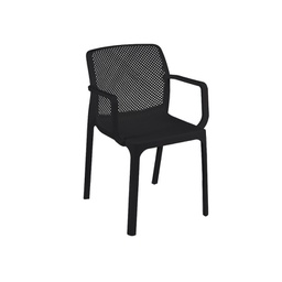 [19906283] Sedia in polipropilene da giardino con braccioli Antracite DALIAN 46,5x53,5x h55 cm