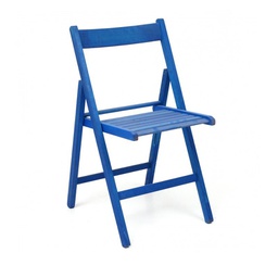 [EFFEZ52772] 4X Sedia pieghevole in faggio di alta qualita colore blu 43x48xh.79 cm EFFEZ