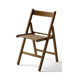 [FZ55560] 4X Sedia pieghevole in faggio di alta qualita colore noce 43x48xh.79 cm