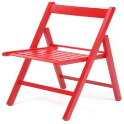 [1995832] Sedia pieghevole in legno di faggio rosso