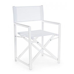 [B0662083] Sedia regista bianco taylor Bizzotto giardino casa pieghevole