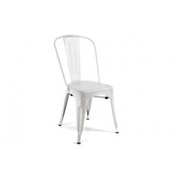 [GIC811067] Sedia sala cucina in metallo bianco vintage urban