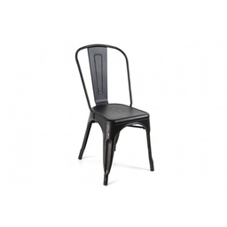 [GIC811098] Sedia sala cucina in metallo nero vintage urban cm 51 x 44x 85 h