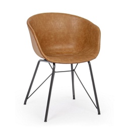 [B0734317] Sedia vintage Warhol in cuoio