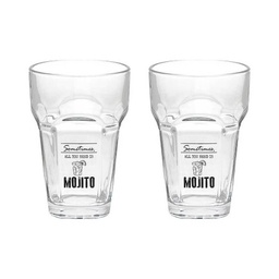 [20003725] Set 2 Calici Mojito In Vetro Trasparente Cc400 Linea Let'S Party