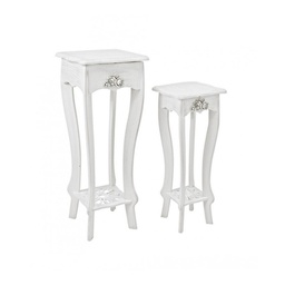 [B0744181] Set 2 porta lampada classico bianco