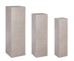 [B0790632] Set 3 colonne quadrate arredo giardino tortora Melange