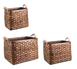 [B0411270] Set3 Cesta 2M Lisette Rett Marrone