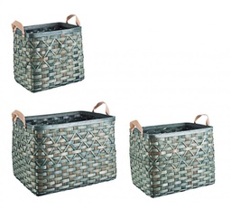 [B0411271] Set3 Cesta 2M Lisette Rett Verde
