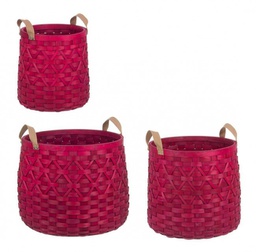 [B0411274] Set3 Cesta 2M Lisette To Rosso