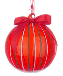 [20100517] Sfera Vetro Stripe Rosso Colori D100mm