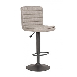 [B0733355] Sgabello bar Connor grigio chiaro in ecopelle vintage