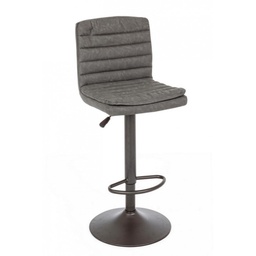 [B0733354] Sgabello bar Connor grigio scuro in ecopelle vintage