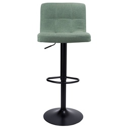 [FZ100371] Sgabello regolabile colore menta con gambe nere opache  49x40x87 cm