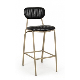 [B0746117] Sgabello vintage bar Addy nero 41x51x100h cm