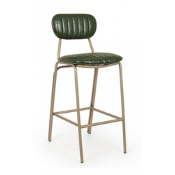 [B0746118] Sgabello vintage bar Addy verde scuro 41x51x100h cm