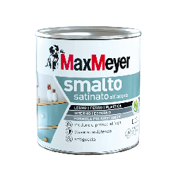 [1997450] Smalto Satinato All'Acqua Colore Nero 750Ml