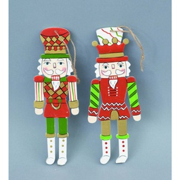 [1932320] Soldato in legno da appendere decoro natale cm 15 pz  1 assortito