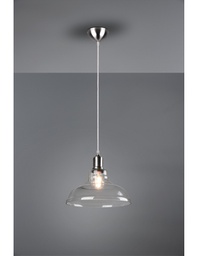[TRIOR30731007] Sospensione 1x E27 Aldo Nichel Vetro Trasparente Ø28 cm Trio Lighting