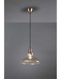 [TRIOR30731004] Sospensione 1x E27 Aldo Ottone Vetro Ambra Ø28 cm Trio Lighting