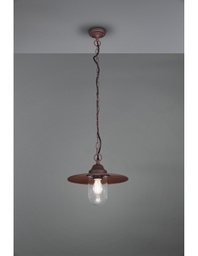 [TRIO301760124] Sospensione 1xE27 Brenta Ruggine Diffusore Vetro IP44 Trio Lighting