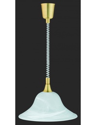 [TRIO301700108] Sospensione 1xE27 Viola Ottone E Vetro Bianco Ø39 cm Trio Lighting