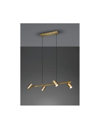 [TRIO302400404] Sospensione 4 Faretti GU10 Orientabili Marley Ottone Invecchiato Trio Lighting
