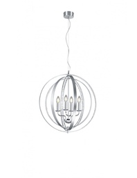 [TRIO102000405] Sospensione 4 Luci Candela Cerchi Alluminio Trio Lighting